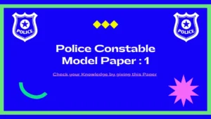 Police Constable Paper 1